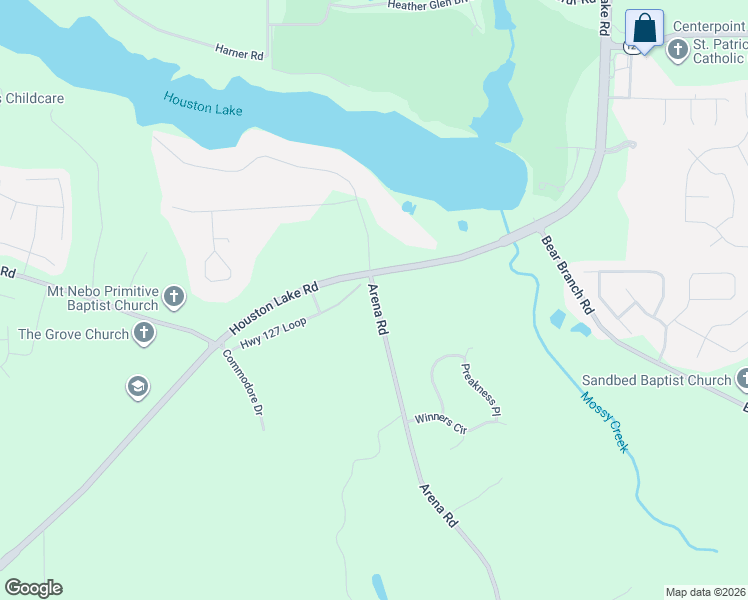 map of restaurants, bars, coffee shops, grocery stores, and more near 101 Arena Road in Perry