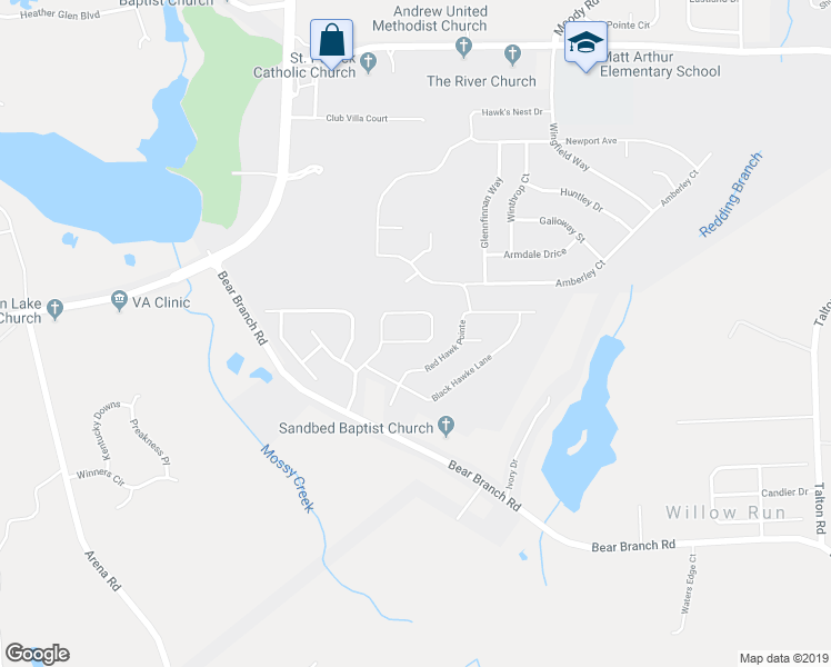 map of restaurants, bars, coffee shops, grocery stores, and more near 354 Grand Reserve Way in Perry