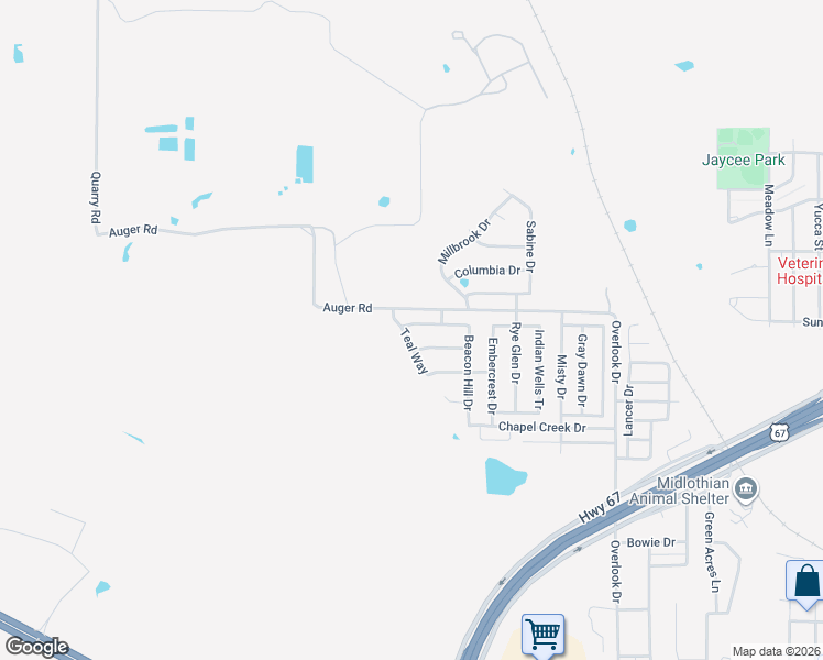 map of restaurants, bars, coffee shops, grocery stores, and more near 1513 River Trail Drive in Midlothian