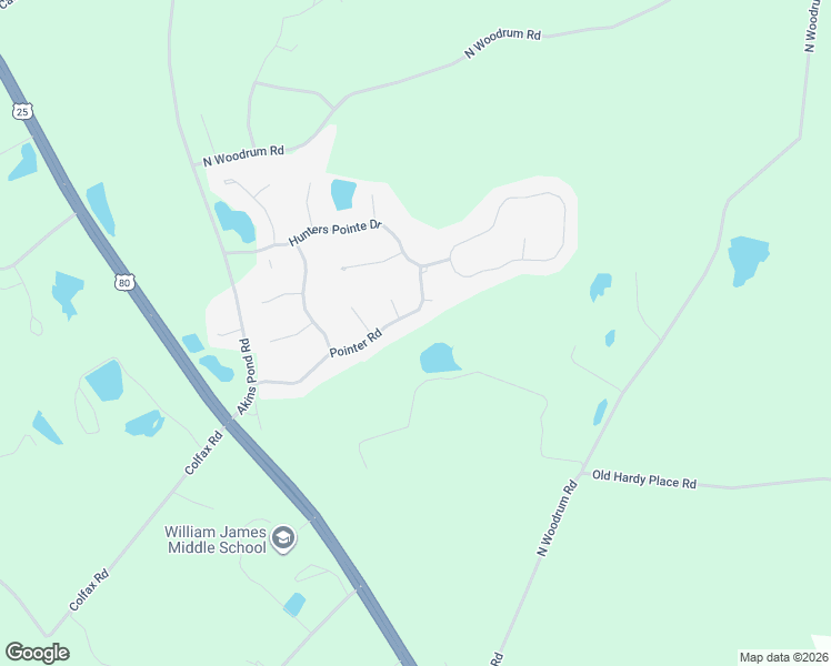 map of restaurants, bars, coffee shops, grocery stores, and more near 930 Pointer Road in Statesboro