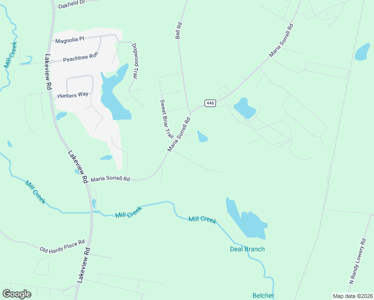 map of restaurants, bars, coffee shops, grocery stores, and more near 636 Maria Sorrell Road in Statesboro