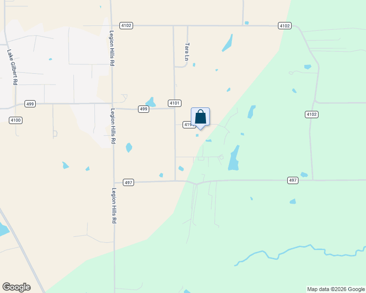 map of restaurants, bars, coffee shops, grocery stores, and more near 15736 County Road 4101 in Lindale