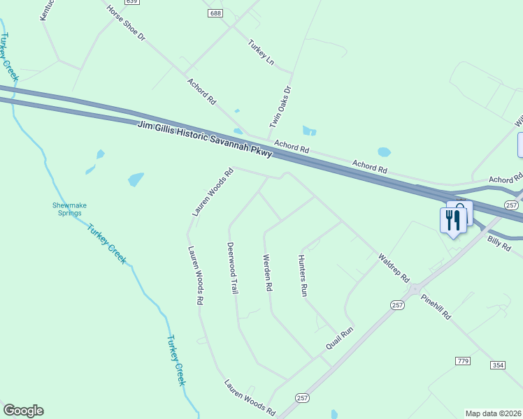 map of restaurants, bars, coffee shops, grocery stores, and more near 108 Green Springs Road in Dublin