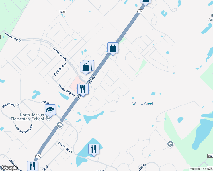 map of restaurants, bars, coffee shops, grocery stores, and more near 516 Laurelwood Road in Burleson