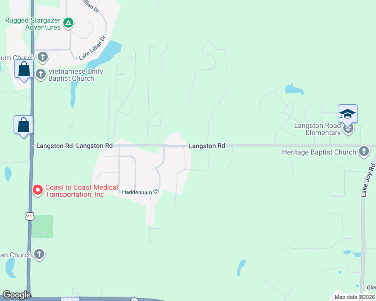 map of restaurants, bars, coffee shops, grocery stores, and more near 1001 Tuscany Trail in Perry