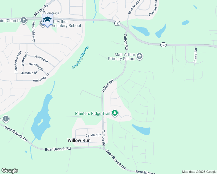 map of restaurants, bars, coffee shops, grocery stores, and more near 196 Talton Road in Kathleen