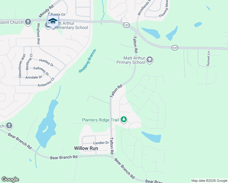 map of restaurants, bars, coffee shops, grocery stores, and more near 196 Talton Road in Kathleen