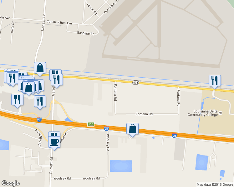 map of restaurants, bars, coffee shops, grocery stores, and more near 300 Fontana Rd in Monroe