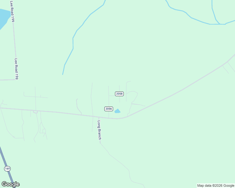 map of restaurants, bars, coffee shops, grocery stores, and more near County Road 2058 in Lee