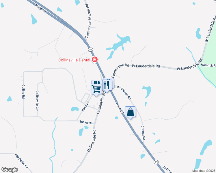 map of restaurants, bars, coffee shops, grocery stores, and more near in Collinsville