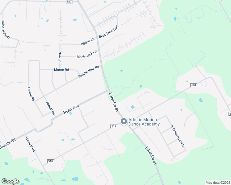 map of restaurants, bars, coffee shops, grocery stores, and more near 3433 East Renfro Street in Burleson