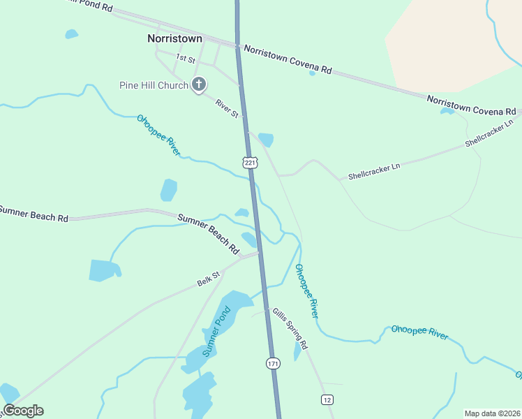 map of restaurants, bars, coffee shops, grocery stores, and more near 12 Turtle Lane in Swainsboro