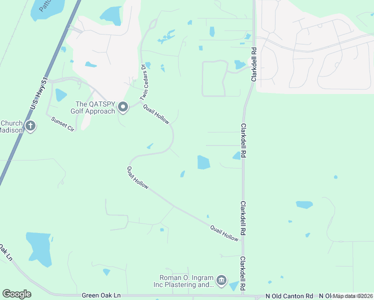 map of restaurants, bars, coffee shops, grocery stores, and more near 288 Quail Hollow in Canton