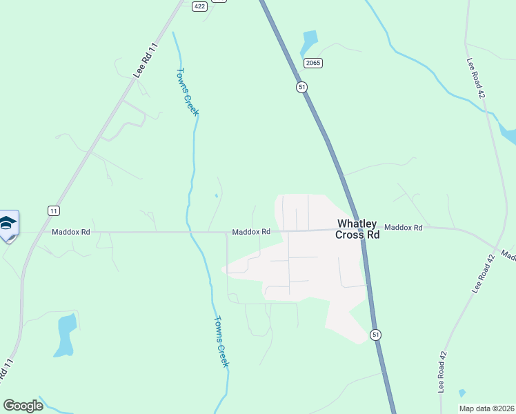 map of restaurants, bars, coffee shops, grocery stores, and more near 2356 County Road 44 in Opelika