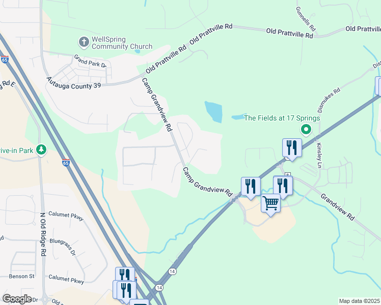 map of restaurants, bars, coffee shops, grocery stores, and more near 1-171 Grand Oaks Boulevard in Millbrook