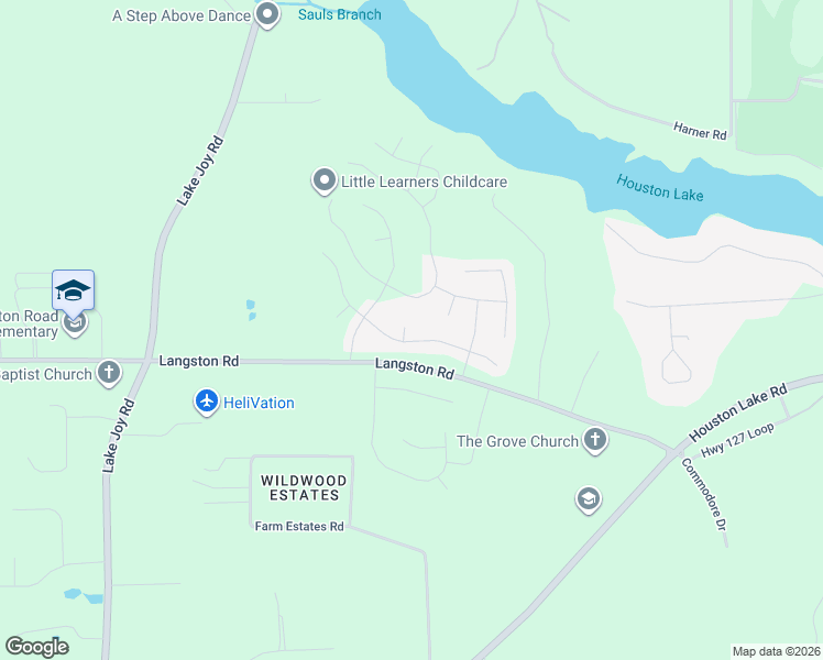 map of restaurants, bars, coffee shops, grocery stores, and more near 102 Wayland Circle in Perry