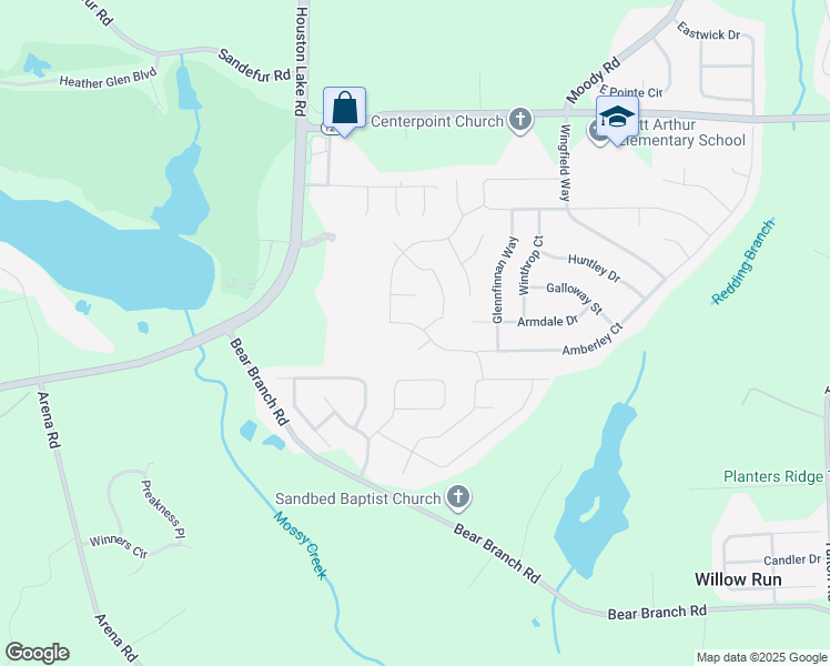map of restaurants, bars, coffee shops, grocery stores, and more near 707 Hawk's Nest Drive in Kathleen