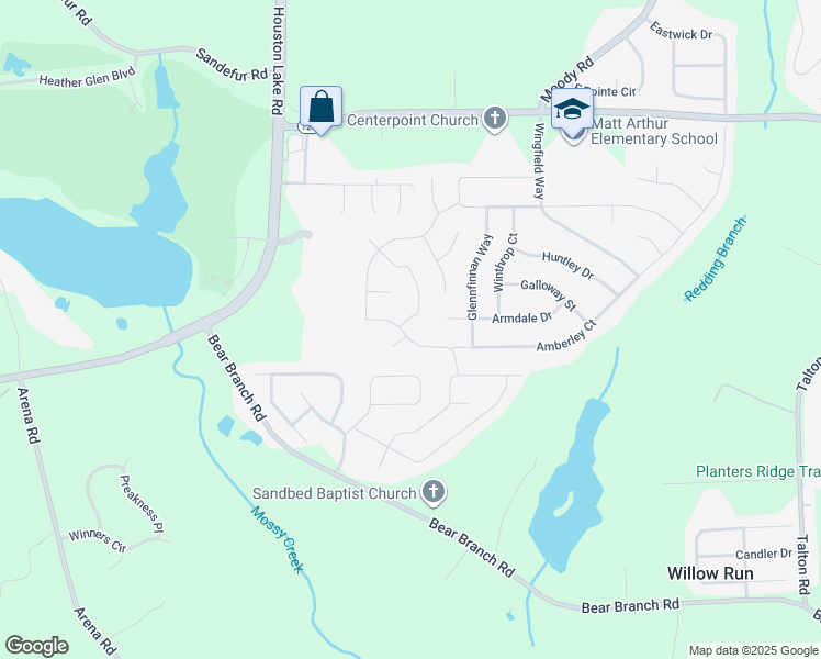 map of restaurants, bars, coffee shops, grocery stores, and more near 707 Hawk's Nest Drive in Kathleen