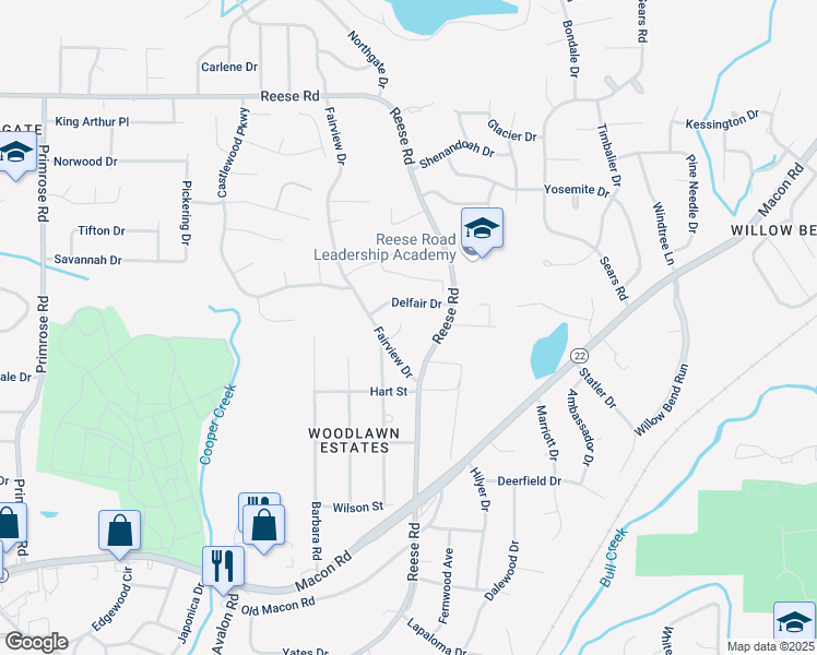 map of restaurants, bars, coffee shops, grocery stores, and more near 480 Fairchase Court in Columbus