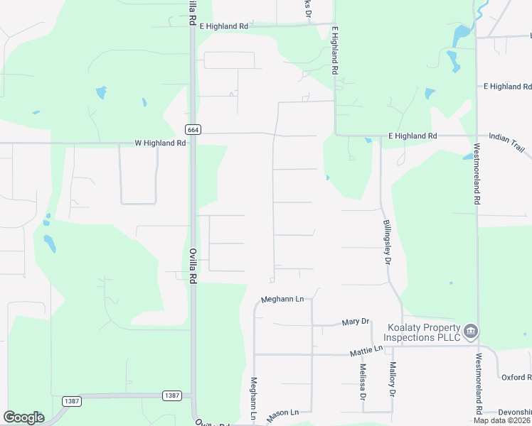 map of restaurants, bars, coffee shops, grocery stores, and more near 1551 Saint Andrews Drive in Red Oak