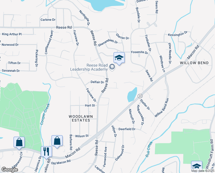 map of restaurants, bars, coffee shops, grocery stores, and more near 4840 Roxbury Drive in Columbus
