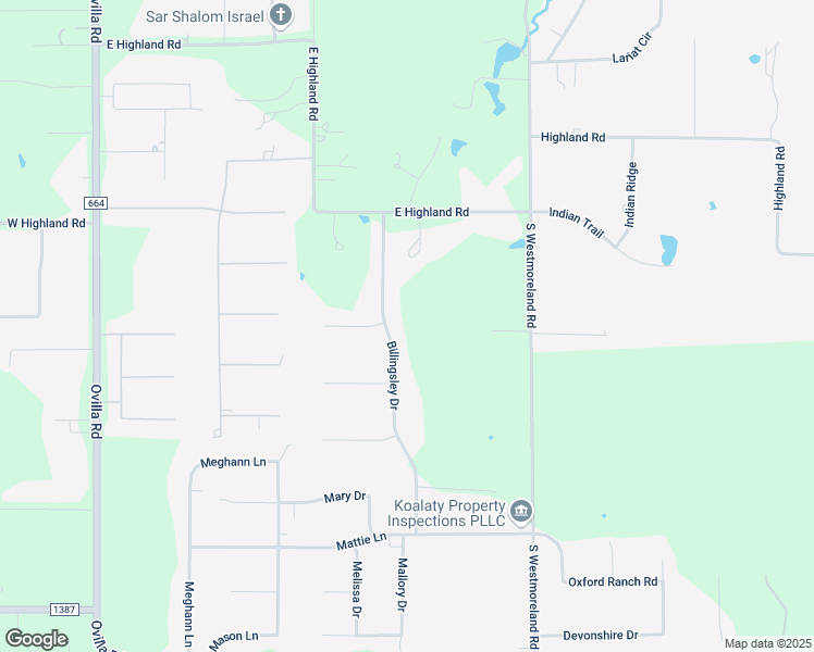 map of restaurants, bars, coffee shops, grocery stores, and more near 1540 Billingsley Drive in Waxahachie