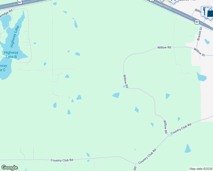 map of restaurants, bars, coffee shops, grocery stores, and more near 1350 Willow Road in Hallsville