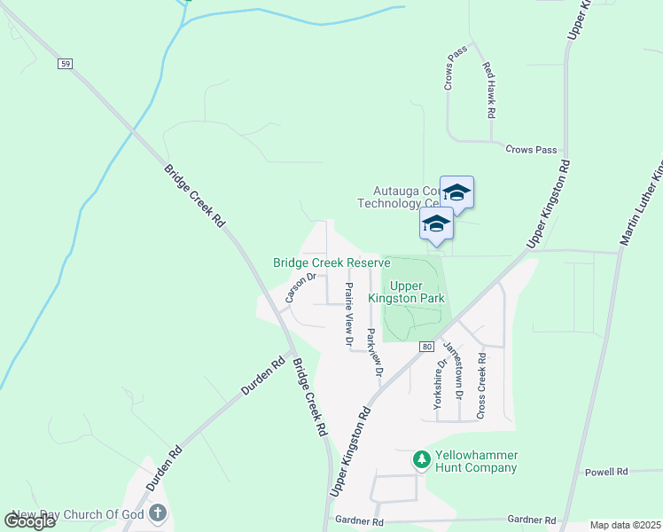map of restaurants, bars, coffee shops, grocery stores, and more near 614 Coleman Way in Prattville