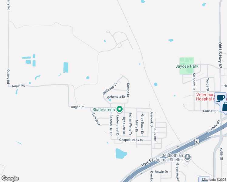 map of restaurants, bars, coffee shops, grocery stores, and more near 1334 Yukon Drive in Midlothian