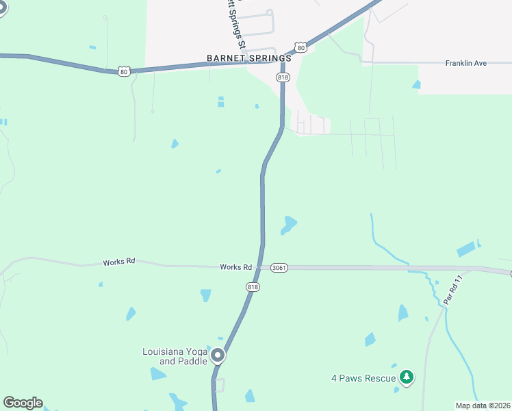 map of restaurants, bars, coffee shops, grocery stores, and more near 3216 Louisiana 818 in Ruston