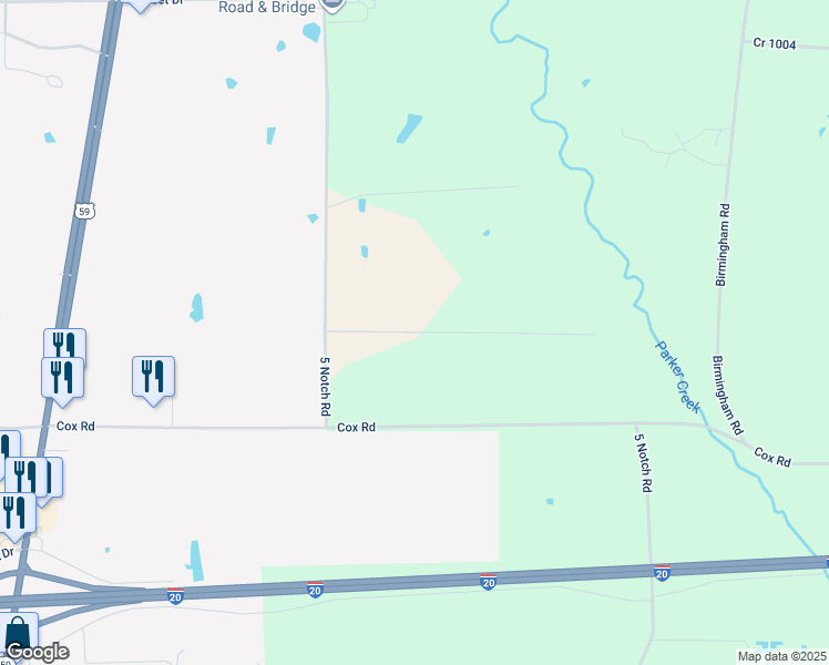 map of restaurants, bars, coffee shops, grocery stores, and more near 1543 Cr 1000 in Marshall
