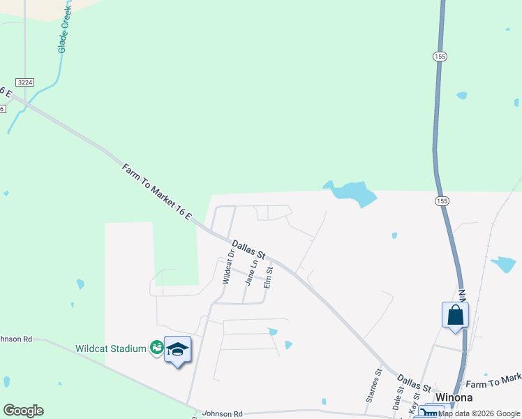 map of restaurants, bars, coffee shops, grocery stores, and more near 207 Lado De Loma Drive in Winona