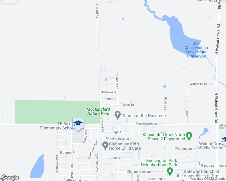 map of restaurants, bars, coffee shops, grocery stores, and more near 3029 Glenview Drive in Midlothian