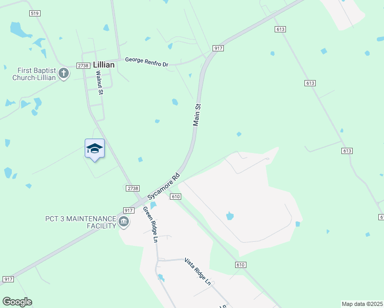 map of restaurants, bars, coffee shops, grocery stores, and more near in Lillian