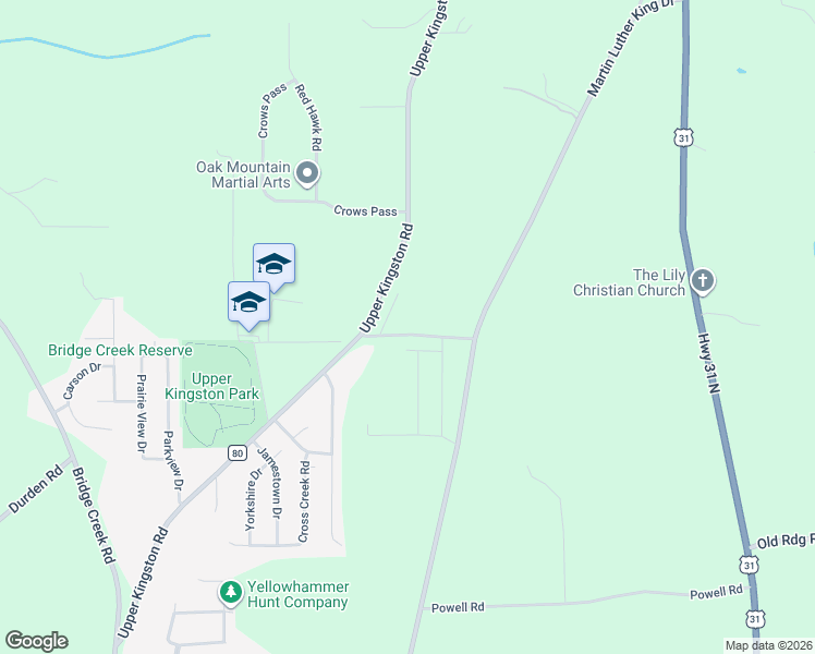 map of restaurants, bars, coffee shops, grocery stores, and more near 124 Moses Road in Prattville