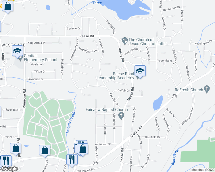map of restaurants, bars, coffee shops, grocery stores, and more near 3828 Fairview Dr in Columbus