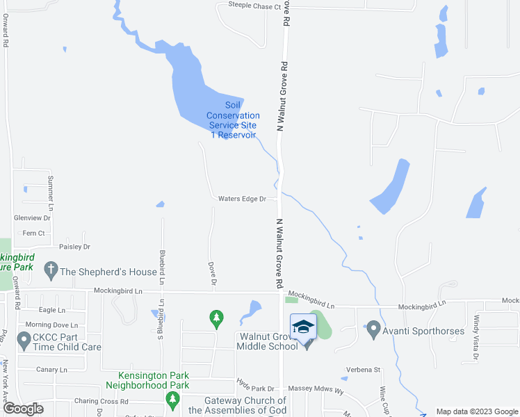 map of restaurants, bars, coffee shops, grocery stores, and more near 1751 North Walnut Grove Road in Midlothian