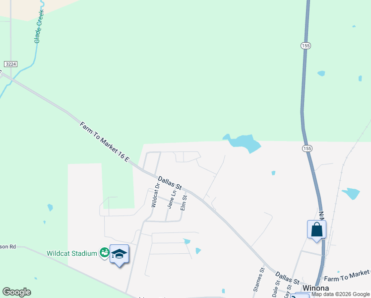 map of restaurants, bars, coffee shops, grocery stores, and more near 207 Lado De Loma Drive in Winona