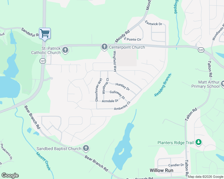 map of restaurants, bars, coffee shops, grocery stores, and more near 103 Galloway Street in Kathleen