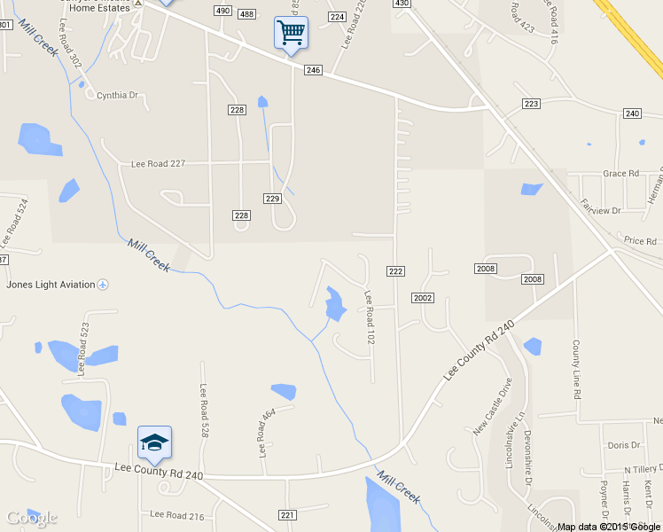 map of restaurants, bars, coffee shops, grocery stores, and more near 477 Lee Road 102 in Smiths Station