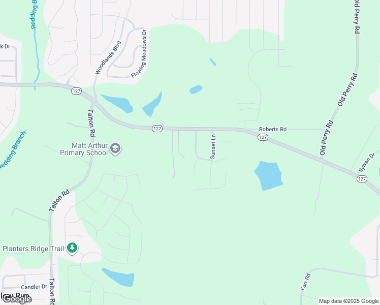 map of restaurants, bars, coffee shops, grocery stores, and more near 2644 Georgia 127 in Kathleen