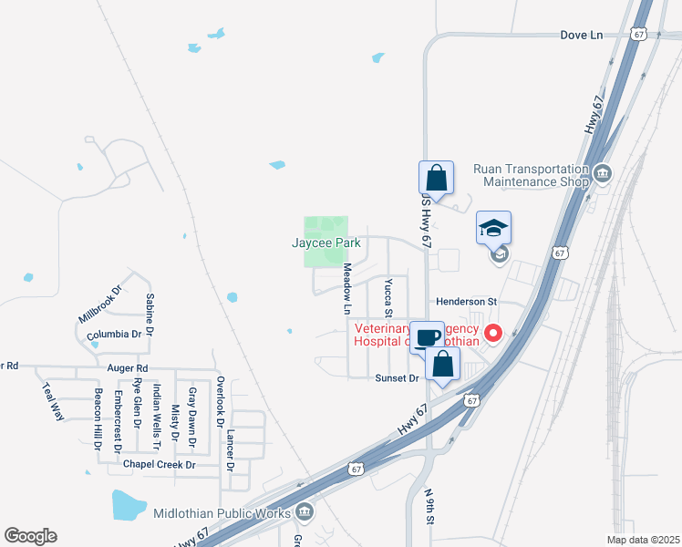 map of restaurants, bars, coffee shops, grocery stores, and more near 429 Westview Terrace in Midlothian