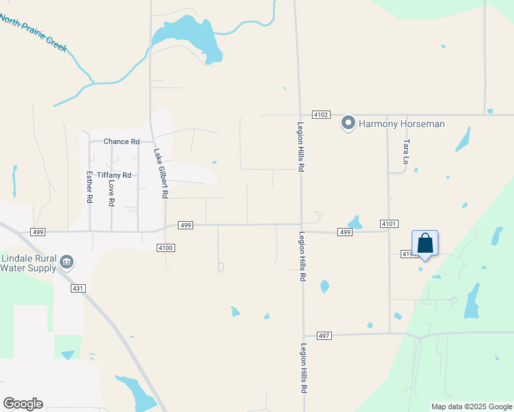 map of restaurants, bars, coffee shops, grocery stores, and more near 16132 Rolling Meadows Drive in Lindale