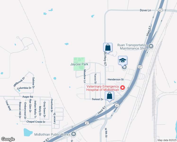 map of restaurants, bars, coffee shops, grocery stores, and more near 429 Westview Terrace in Midlothian