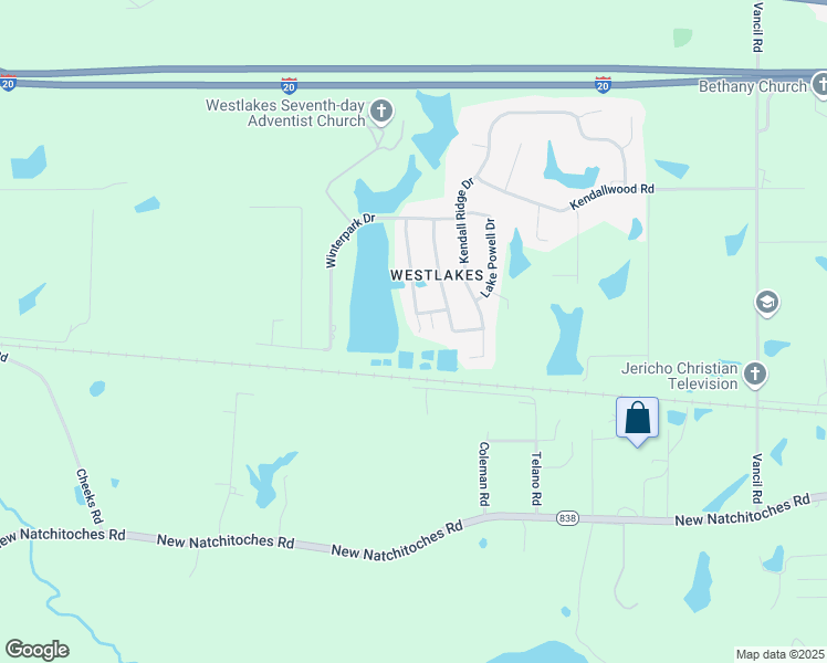 map of restaurants, bars, coffee shops, grocery stores, and more near 208 Breckenridge Dr in West Monroe