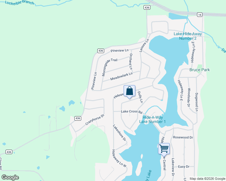 map of restaurants, bars, coffee shops, grocery stores, and more near 1642 Pineview Lane in Lindale