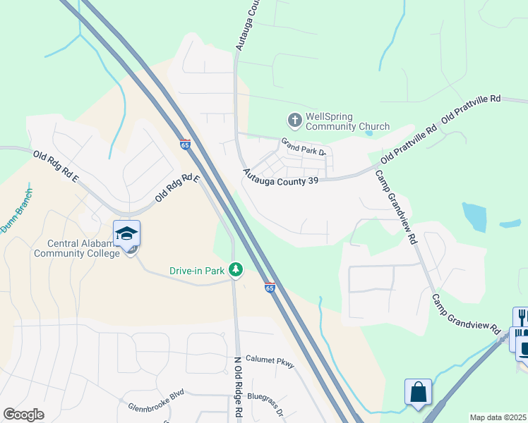 map of restaurants, bars, coffee shops, grocery stores, and more near 181 Hidden Valley Road in Deatsville