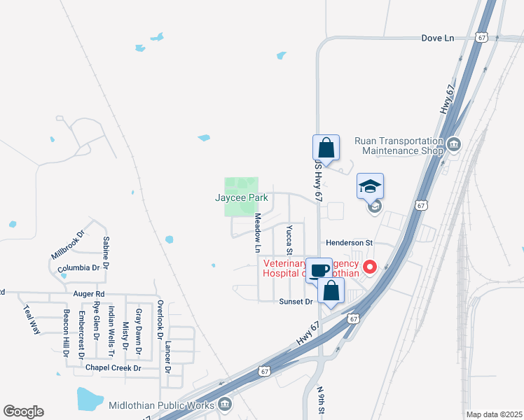 map of restaurants, bars, coffee shops, grocery stores, and more near 429 Westview Terrace in Midlothian
