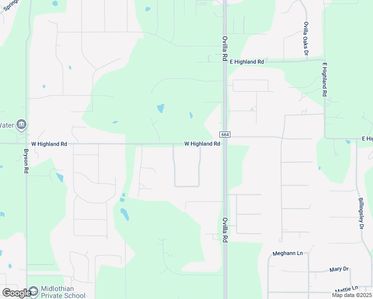 map of restaurants, bars, coffee shops, grocery stores, and more near 7870 West Highland Road in Ovilla