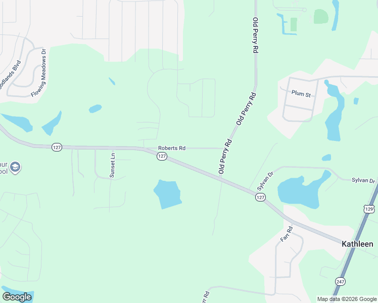 map of restaurants, bars, coffee shops, grocery stores, and more near 146 Roberts Road in Kathleen